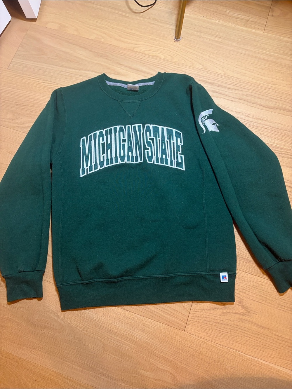 Michigan State Green Crewneck Sweatshirt - Russell Athletic